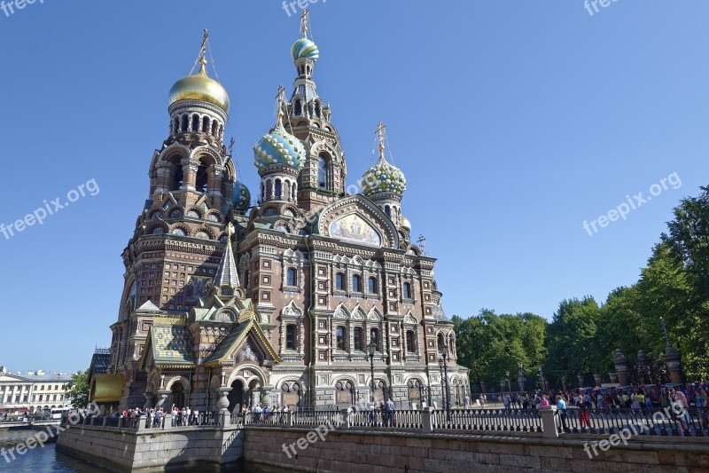 Russia Sankt Petersburg Church Of The Resurrection Architecture City