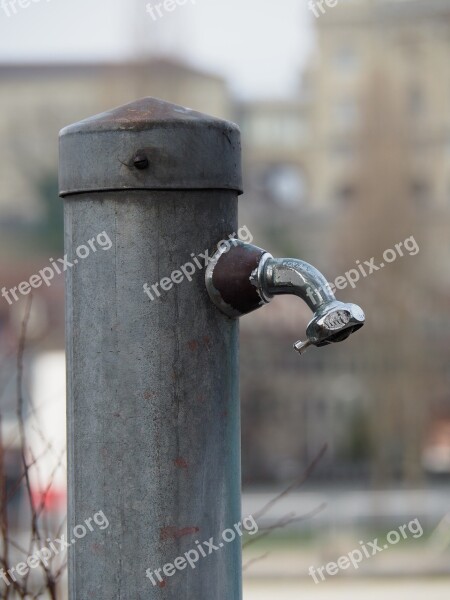 Faucet Iron Old Grey Blue