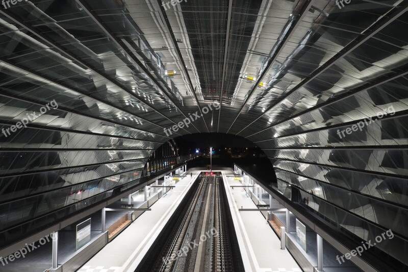 Railway Station Hamburg Platform Rail Traffic Metro