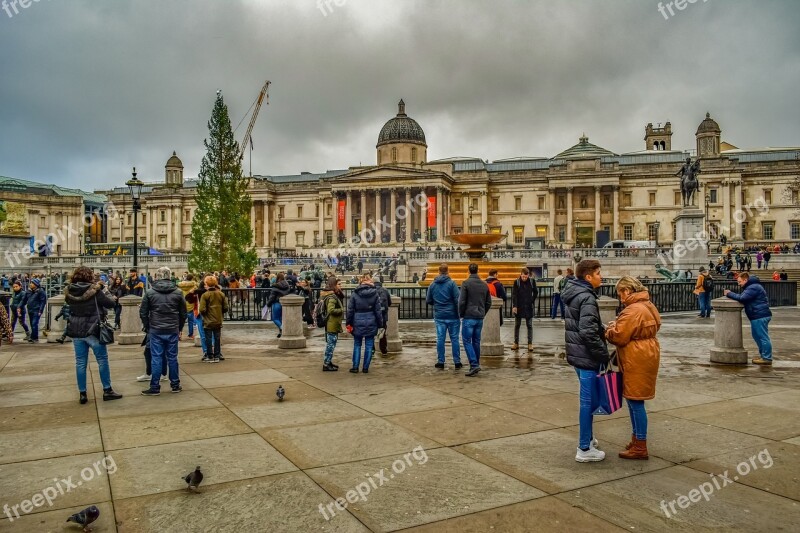 London Trafalgar Square Square Architecture City