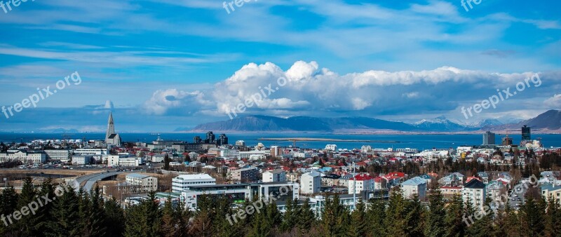 Iceland Reykjavik Panorama View Perlan