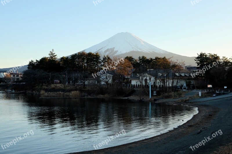 Mountain Fuji Mt Winter Beautiful