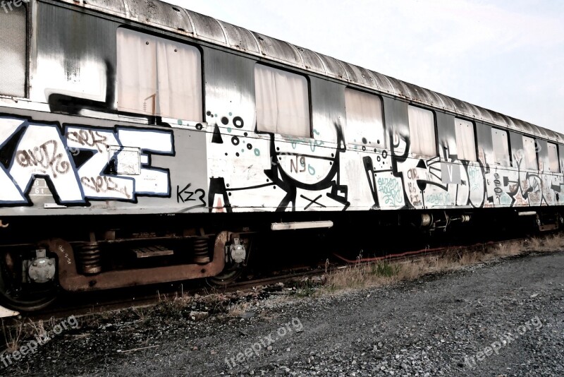 Train Tag Graffiti Vintage Old