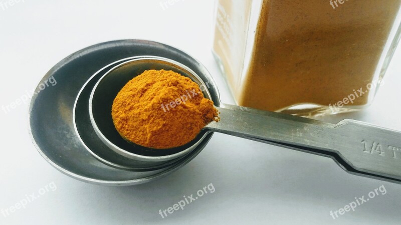 Turmeric Spices Spoon Measure Jar