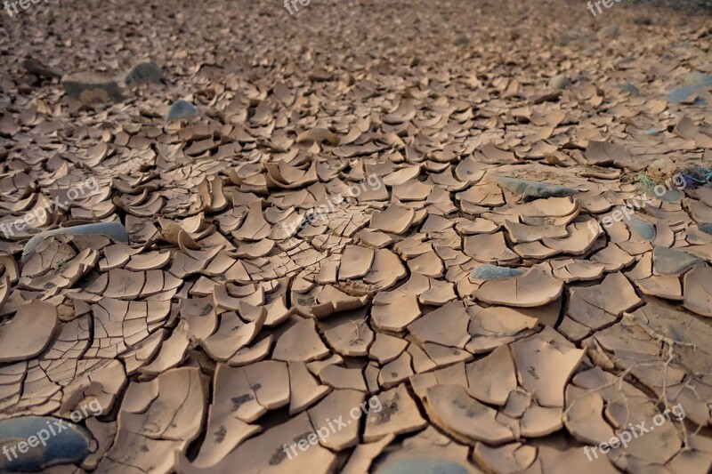 Dry Mud River Base Drought Soil