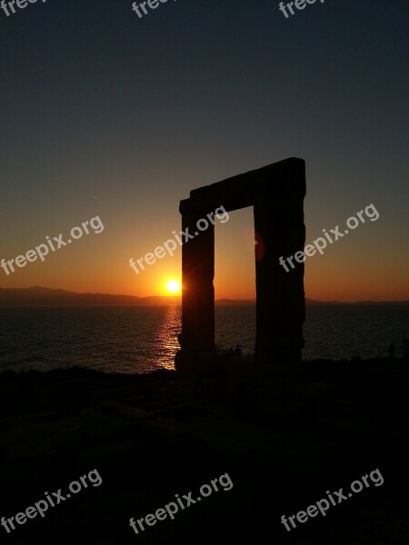 Greece Goal Hellas Mediterranean Sunset