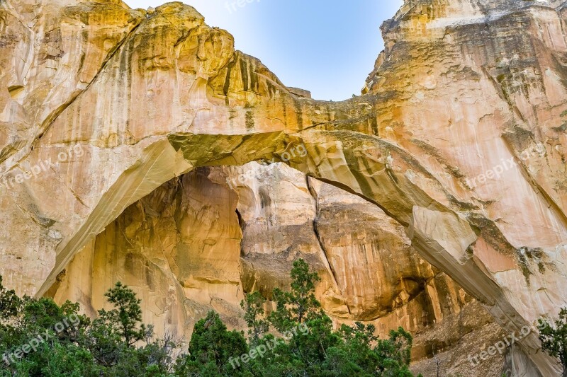 Natural Bridge Stone Nature Scenery Weathering