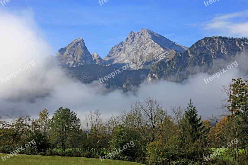 Mountains Nature Watzmann Landscape Panorama