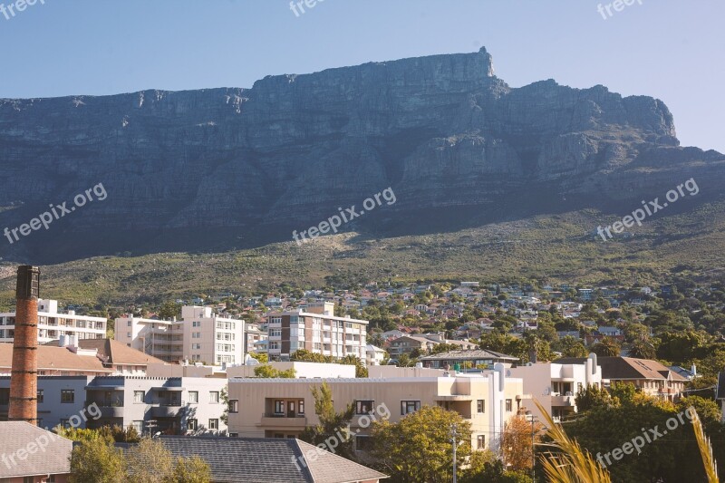 Table Mountain Cape Coast South Africa Travel Landscape