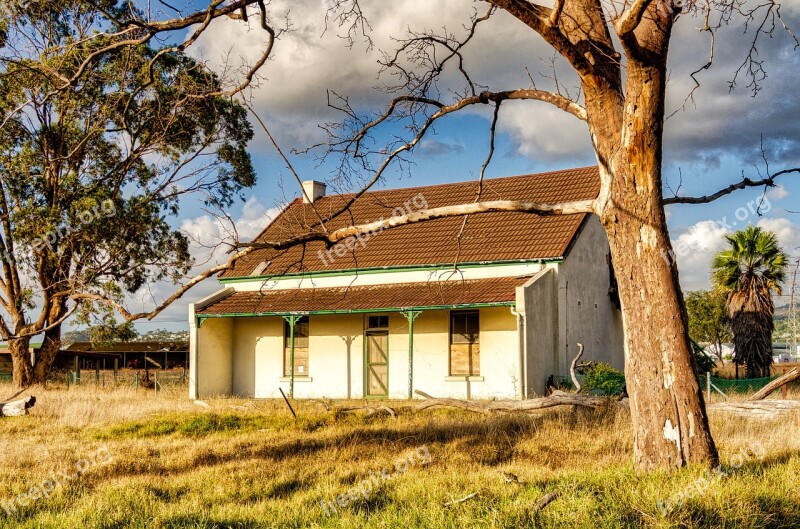 House Farmhouse Trees Rustic Farm