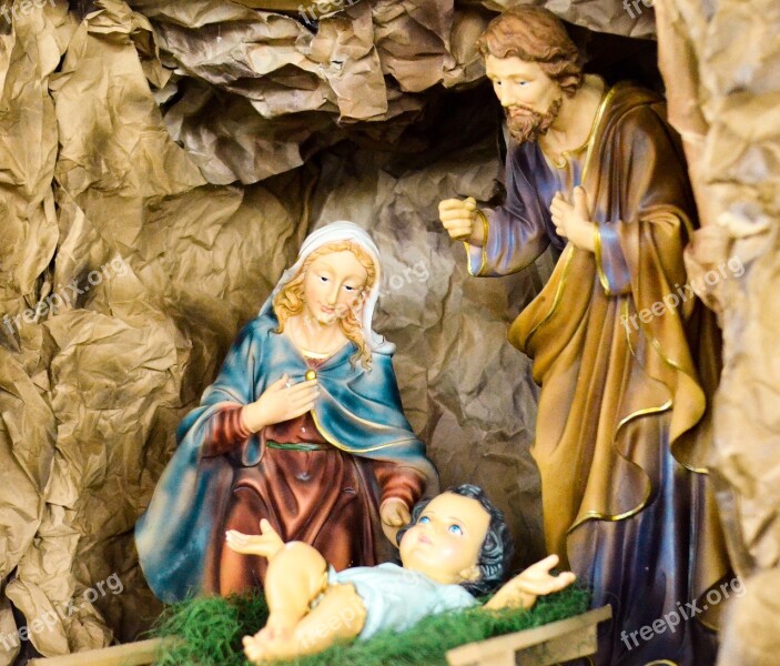 Birth Jesus Manger The Holy Family Catholic Nativity