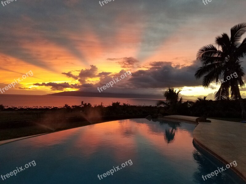 Lahaina Maui Sunset Free Photos