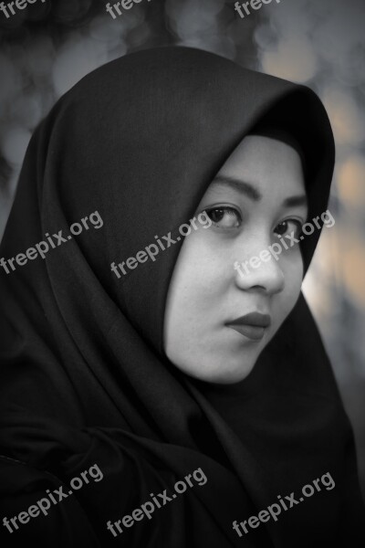 Hijab Face Women Indonesian Free Photos