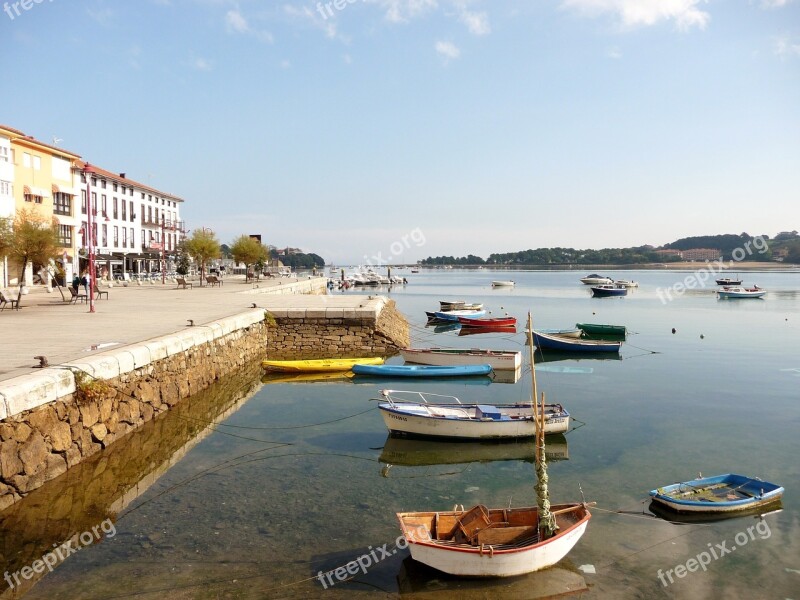 San Vicente De La Barguera Northern Spain Cantabrian Coast Fisherman's Refuge Fishing Boats