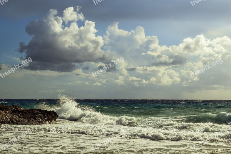 Sky Sea Clouds Beach Nature