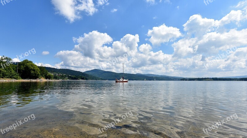 Monolithic Part Of The Waters Nature Panoramic Sky Summer