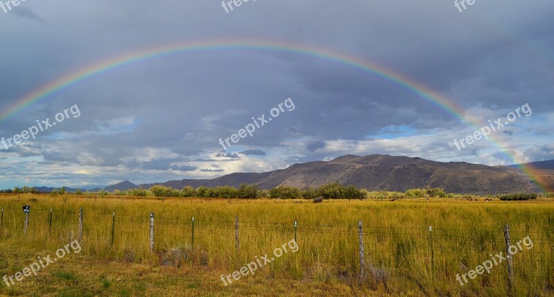 Rainbow Landscape Sky Scenic Nature