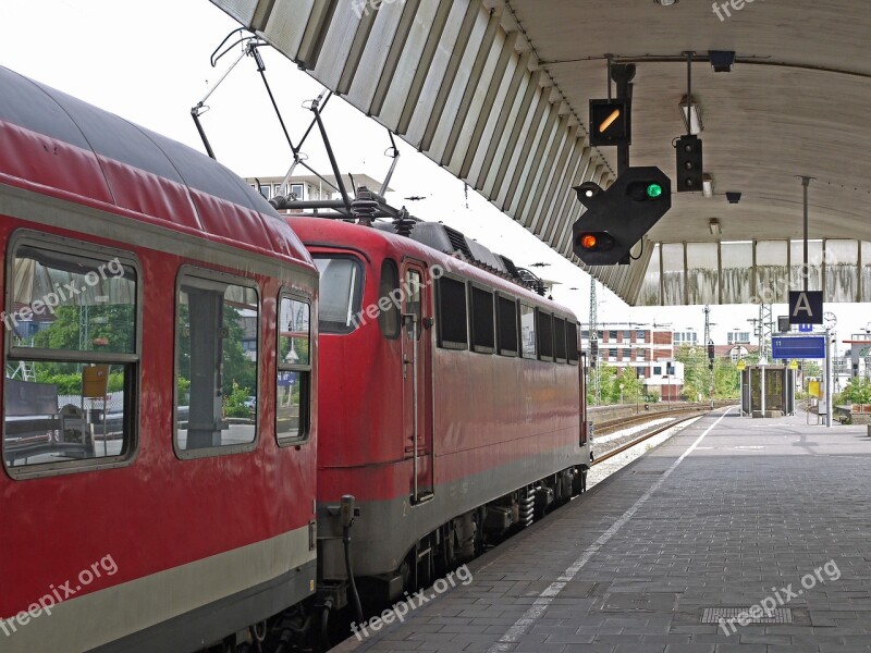 Regional Train Exit Slowly Hbf Central Station Münster