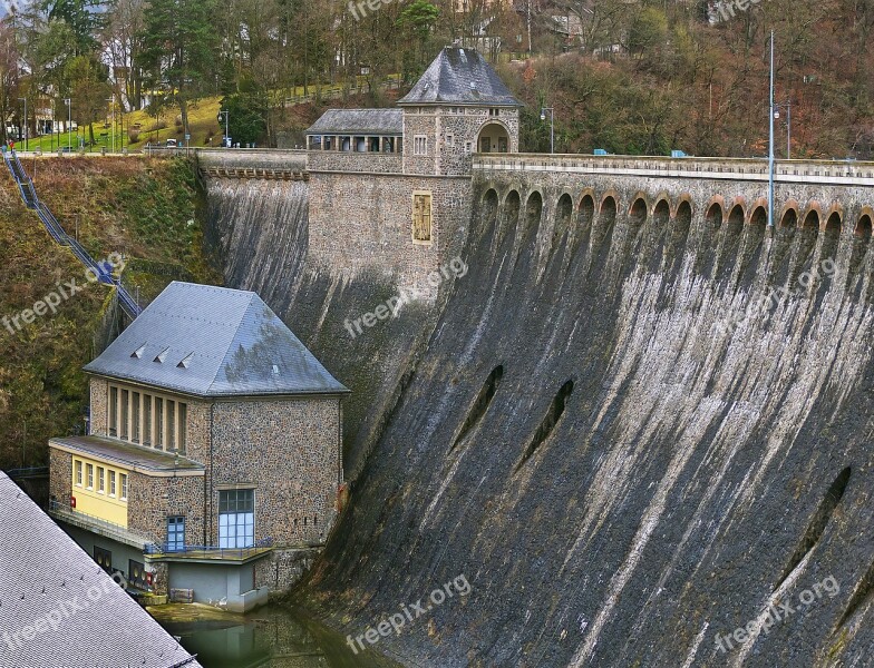 Eder Dam Dam Gate Building Reservoir Eder Reservoir