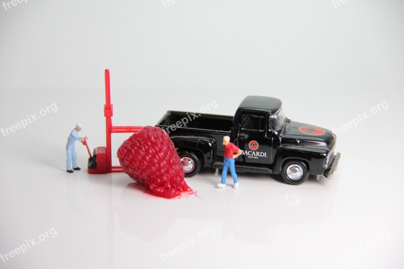 Loading Raspberry Miniature Figures Truck Forklift Accident