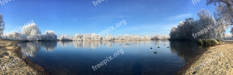 Panorama Waters Nature Reflection Lake