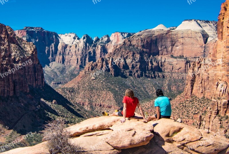 Zion Canyon Landscape Rock Travel