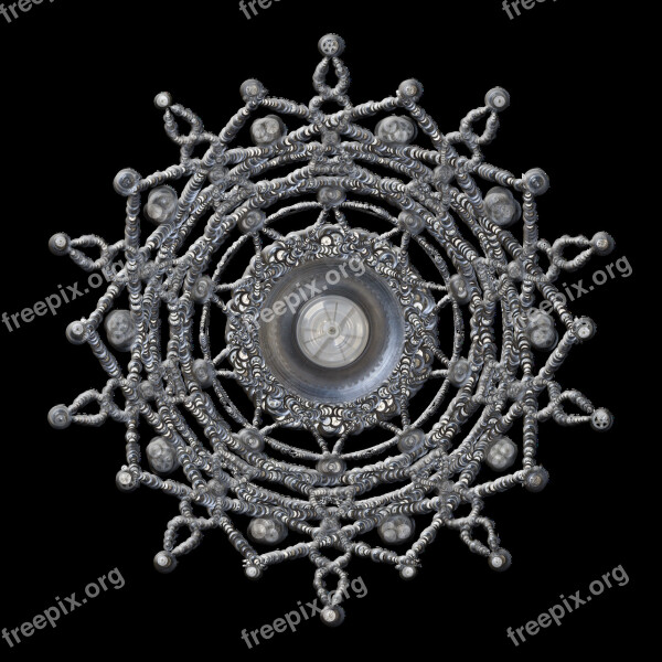 Round Wheel Ornament Abstract Fine