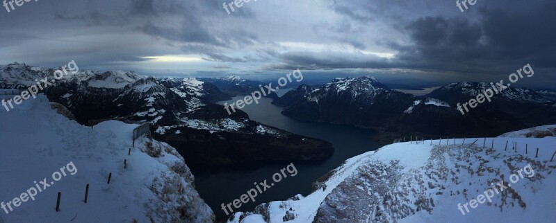 Nature Snow Panorama Ice Waters