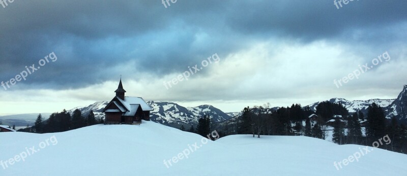 Stoos Schwyz The Muota Valley Snow Winter