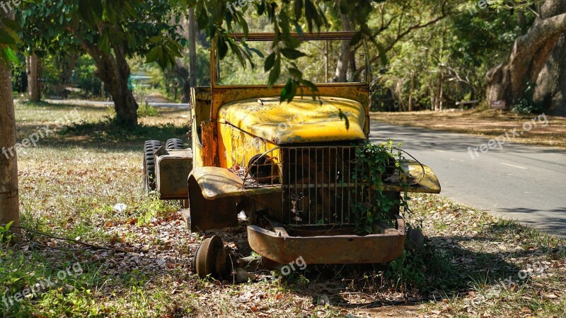 Old Abandoned Truck Transportation Play Area