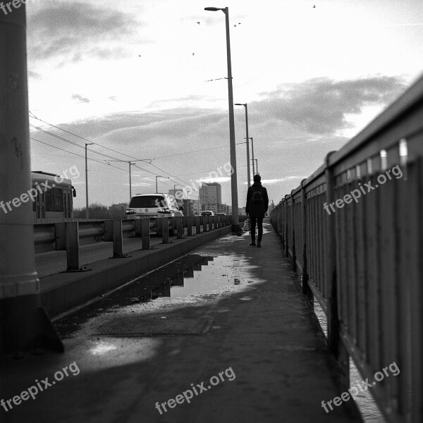 Street Transportation System Monochrome Railway Travel