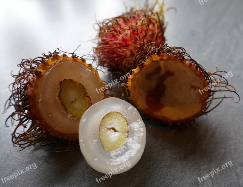 Rambutan Exotic Fruits Incorrect Lychee Shells Tropical Fruit