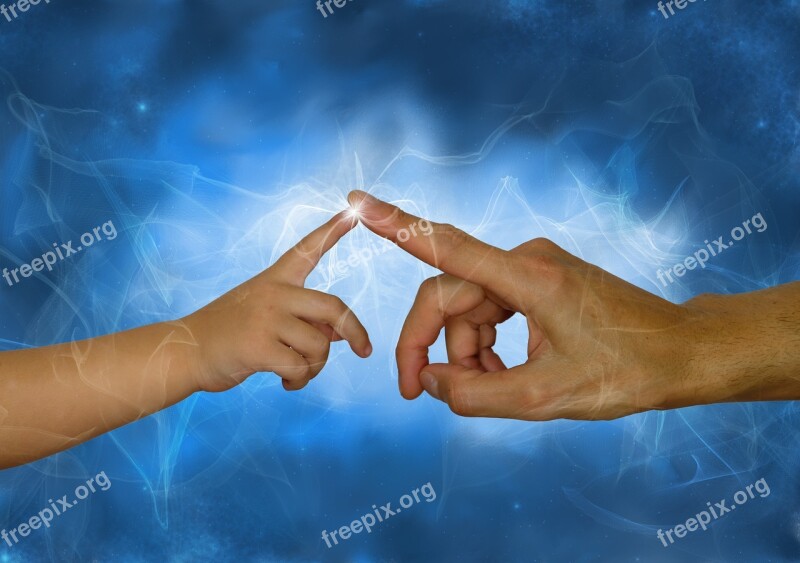 Hands Finger Contact Affection Connectedness