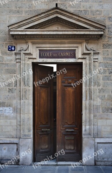 Paris France Architecture City Door