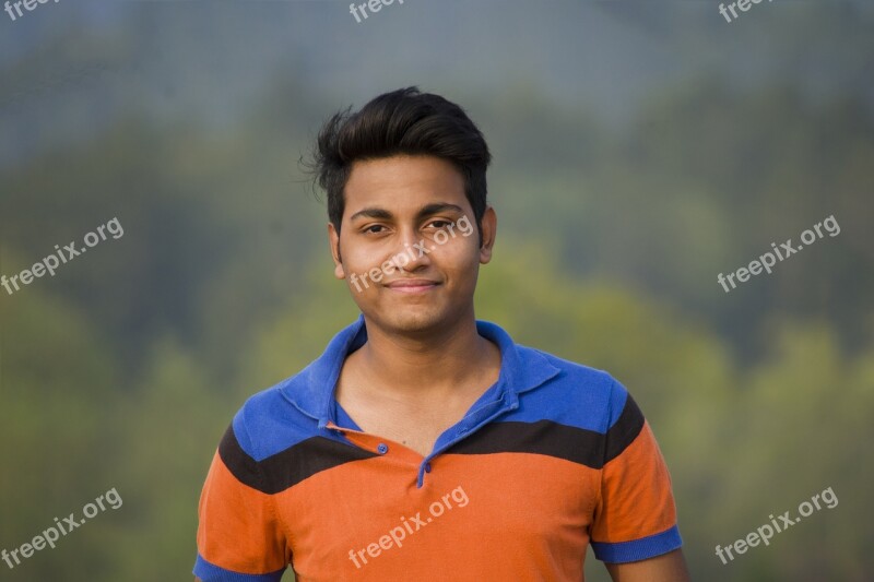 Model Young Male Smiling Joyful