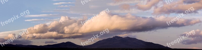 Panoramic Nature Desert Landscape Snow