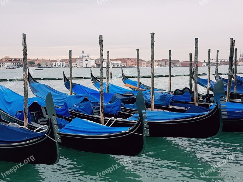 Gondola Canal Venice Italy Europe