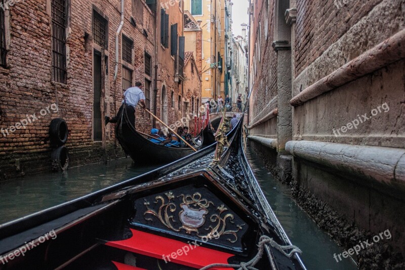 Venice Italy Gondola Venetian Canal Free Photos