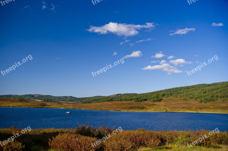 Landscape Mountains Sky Clouds Water