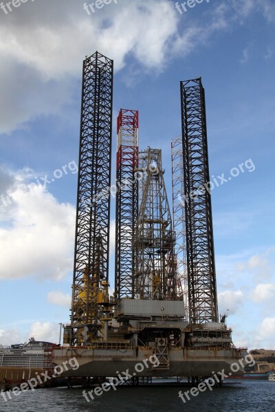 Platform Oil Tower Offshore Platform Large