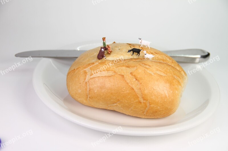 Baked Goods Food Miniature Figures Bread Baguette