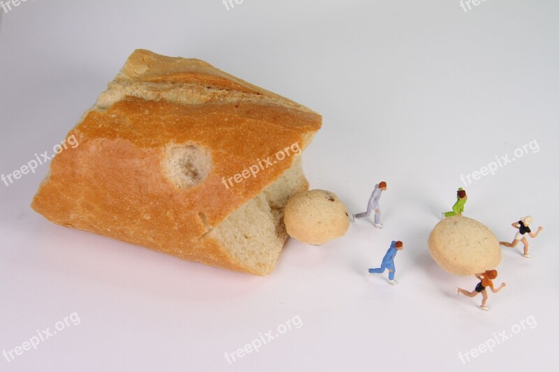 Baked Goods Food Miniature Figures Bread Baguette