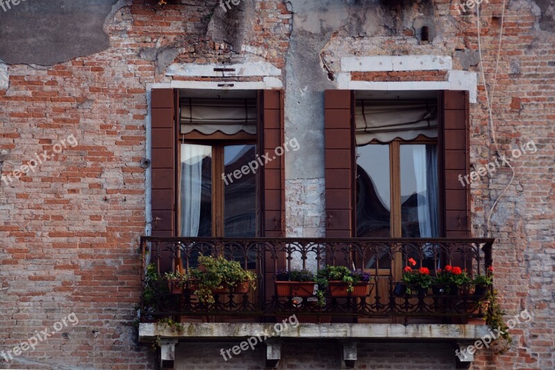 Architecture Brick Window Old House