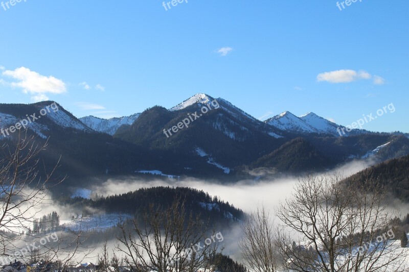 Snow Mountain Nature Winter Landscape