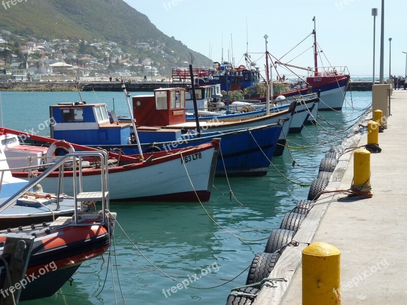 Harbour Fishing Boats Pier Kalk Bay South Africa