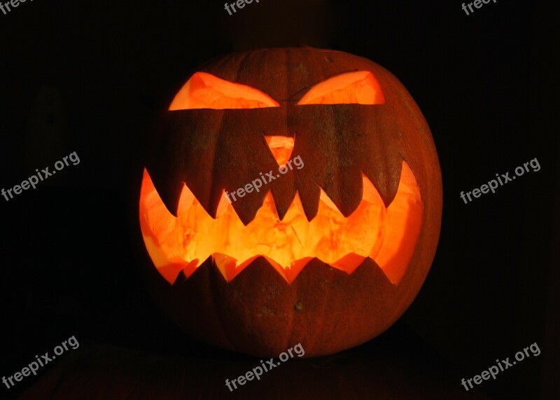 Pumpkin Halloween Evil Flame Starch