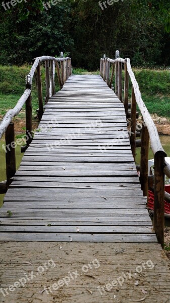 Foot Bridge Wood Nature Wooden