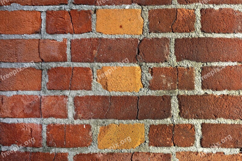 Brick Wall Wall Red Brick Wall Masonry Seam