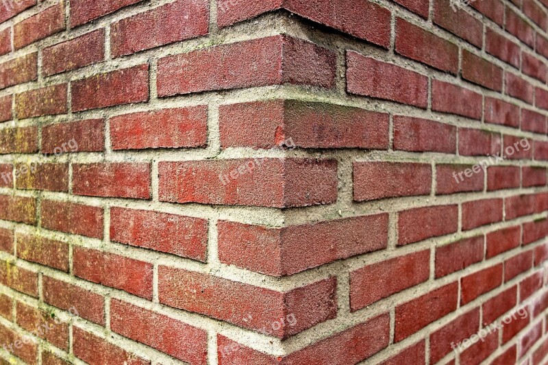 Wall Brick Wall Red Brick Wall Corner Diverge