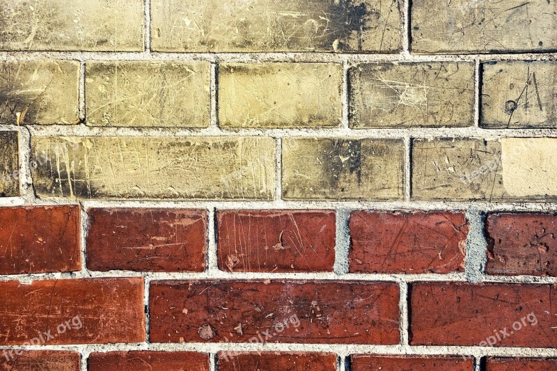 Brick Wall Yellow Brick Red Brick Wall Masonry